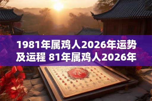 1981年属鸡人2026年运势及运程 81年属鸡人2026年财运方位