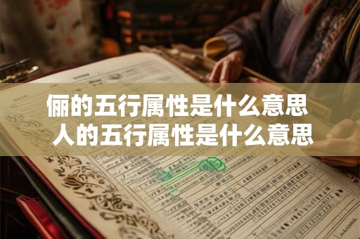 俪的五行属性是什么意思  人的五行属性是什么意思