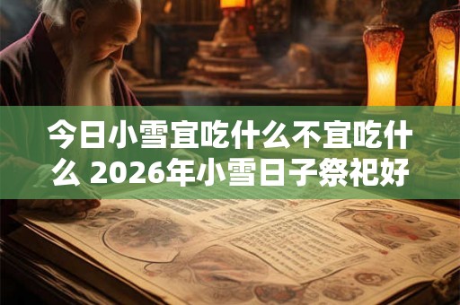 今日小雪宜吃什么不宜吃什么 2026年小雪日子祭祀好吗