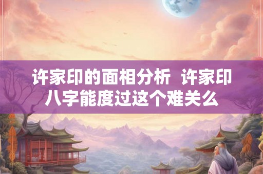许家印的面相分析  许家印八字能度过这个难关么