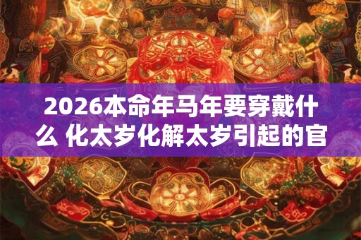 2026本命年马年要穿戴什么 化太岁化解太岁引起的官非