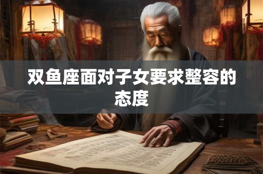 双鱼座面对子女要求整容的态度