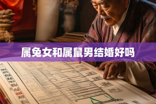 属兔女和属鼠男结婚好吗