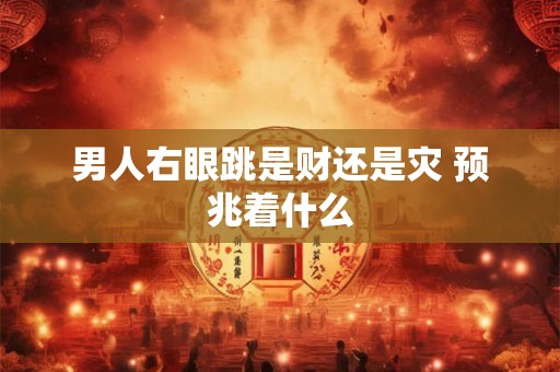 男人右眼跳是财还是灾 预兆着什么