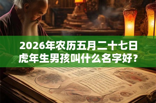 2026年农历五月二十七日虎年生男孩叫什么名字好？参考五行八字取名