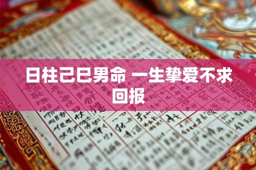 日柱己巳男命 一生挚爱不求回报