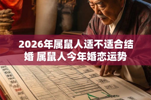 2026年属鼠人适不适合结婚 属鼠人今年婚恋运势