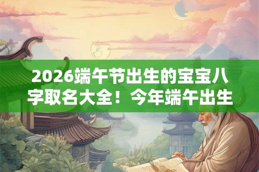 2026端午节出生的宝宝八字取名大全！今年端午出生的孩子起名宜用字