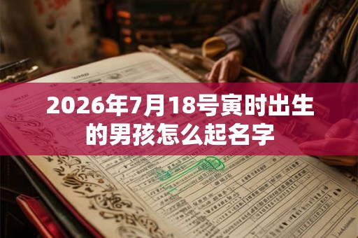 2026年7月18号寅时出生的男孩怎么起名字