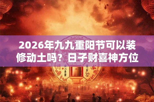 2026年九九重阳节可以装修动土吗？日子财喜神方位？