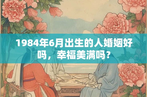 1984年6月出生的人婚姻好吗，幸福美满吗？