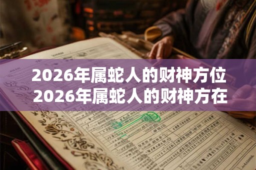 2026年属蛇人的财神方位 2026年属蛇人的财神方在哪