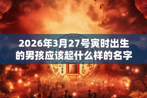 2026年3月27号寅时出生的男孩应该起什么样的名字