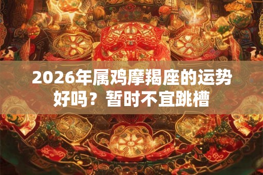 2026年属鸡摩羯座的运势好吗？暂时不宜跳槽