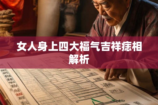 女人身上四大福气吉祥痣相解析 女人身上四大福气吉祥痣相解析