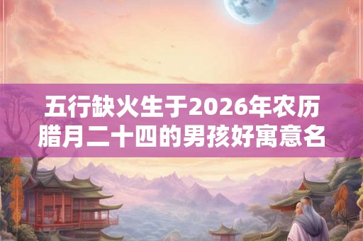五行缺火生于2026年农历腊月二十四的男孩好寓意名字大全 五行缺火生于2026年农历腊月二十四的男孩好寓意名字大全