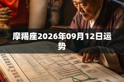 摩羯座2026年09月12日运势
