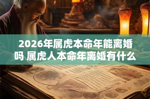 2026年属虎本命年能离婚吗 属虎人本命年离婚有什么影响