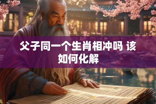 父子同一个生肖相冲吗 该如何化解 父子同一个生肖相冲吗 该如何化解