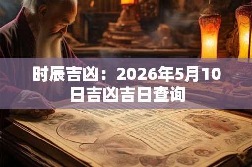 时辰吉凶：2026年5月10日吉凶吉日查询