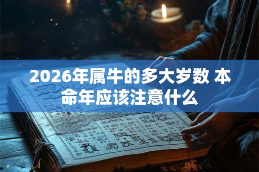 2026年属牛的多大岁数 本命年应该注意什么