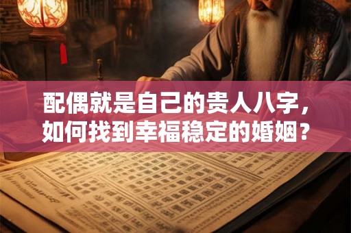 配偶就是自己的贵人八字，如何找到幸福稳定的婚姻？