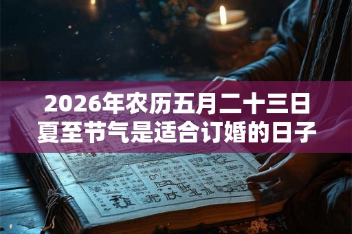 2026年农历五月二十三日夏至节气是适合订婚的日子？