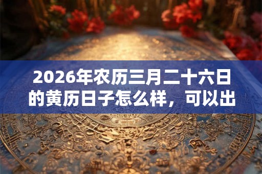 2026年农历三月二十六日的黄历日子怎么样，可以出殡吗？