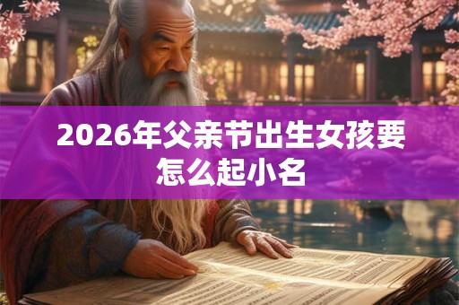 2026年父亲节出生女孩要怎么起小名
