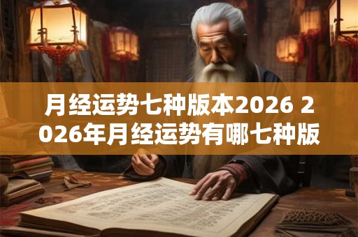 月经运势七种版本2026 2026年月经运势有哪七种版本