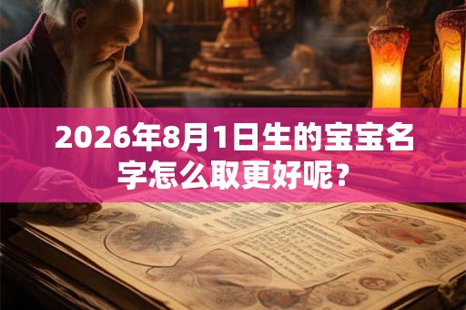 2026年8月1日生的宝宝名字怎么取更好呢? 2026年8月1日生的宝宝名字怎么取更好呢?