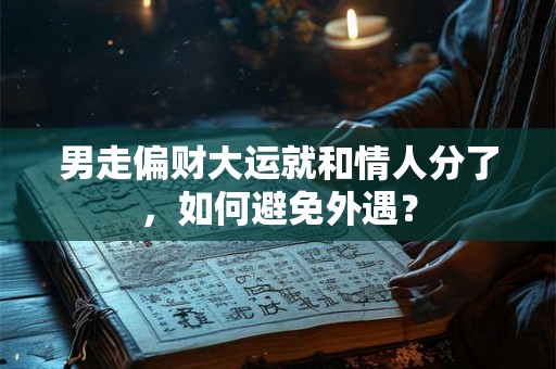 男走偏财大运就和情人分了，如何避免外遇？
