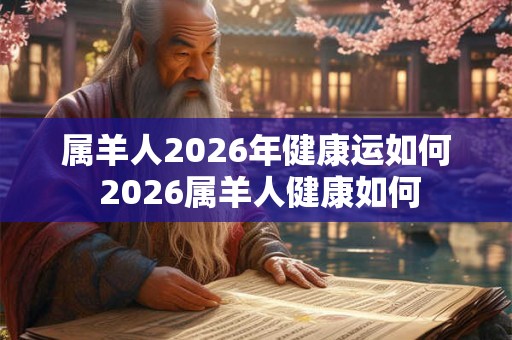 属羊人2026年健康运如何 2026属羊人健康如何
