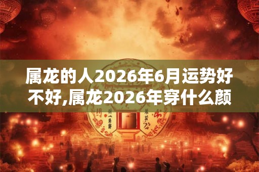 属龙的人2026年6月运势好不好,属龙2026年穿什么颜色最旺