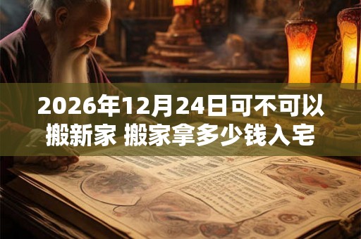 2026年12月24日可不可以搬新家 搬家拿多少钱入宅
