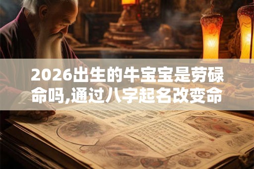 2026出生的牛宝宝是劳碌命吗,通过八字起名改变命运