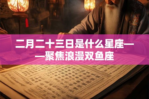 二月二十三日是什么星座——聚焦浪漫双鱼座