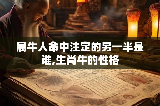 属牛人命中注定的另一半是谁,生肖牛的性格