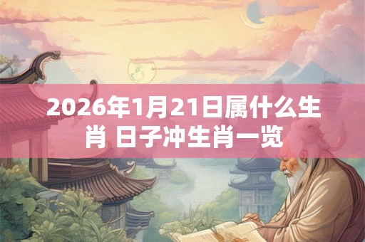 2026年1月21日属什么生肖 日子冲生肖一览 2026年1月21日属什么生肖 日子冲生肖一览