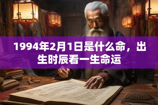 1994年2月1日是什么命,出生时辰看一生命运 1994年2月1日是什么命,出生时辰看一生命运