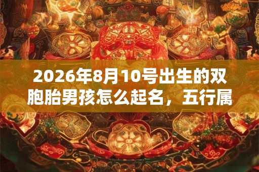 2026年8月10号出生的双胞胎男孩怎么起名，五行属什么