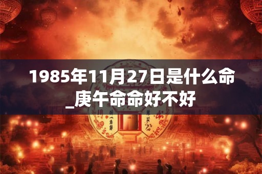 1985年11月27日是什么命_庚午命命好不好