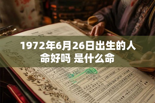 1972年6月26日出生的人命好吗 是什么命