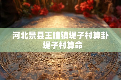 河北景县王瞳镇堤子村算卦  堤子村算命