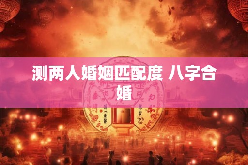 测两人婚姻匹配度 八字合婚