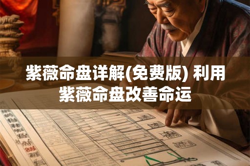 紫薇命盘详解(免费版) 利用紫薇命盘改善命运 紫薇命盘详解(免费版) 利用紫薇命盘改善命运