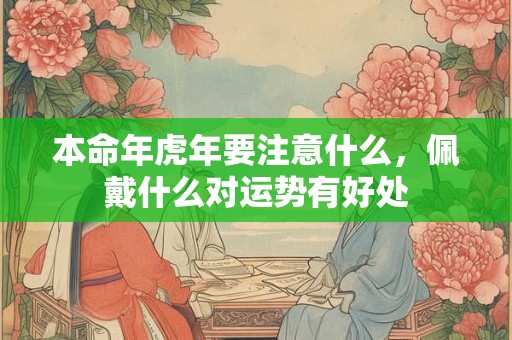 本命年虎年要注意什么，佩戴什么对运势有好处
