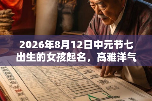 2026年8月12日中元节七出生的女孩起名，高雅洋气的名字精选