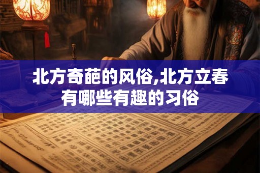 北方奇葩的风俗,北方立春有哪些有趣的习俗