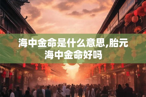 海中金命是什么意思,胎元海中金命好吗